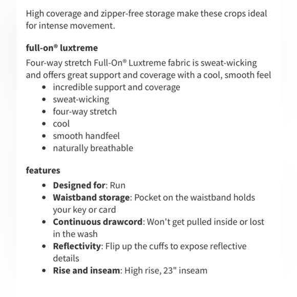 LULULEMON Time To Sweat Crop Leggings - Picture 8 of 8